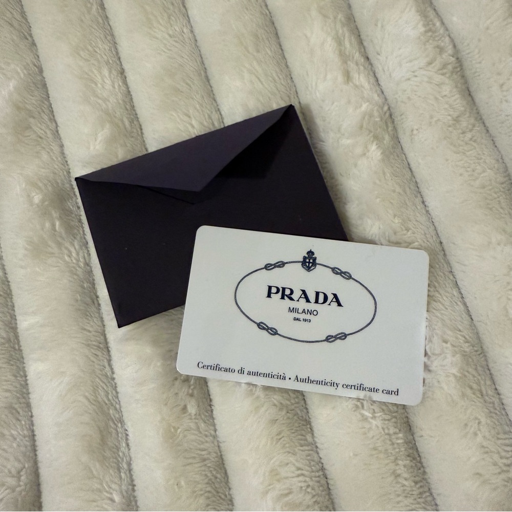 Prada Saffiano Keychain Wallet Logo Black/ Silver 1PP122 - Picture 10 of 11